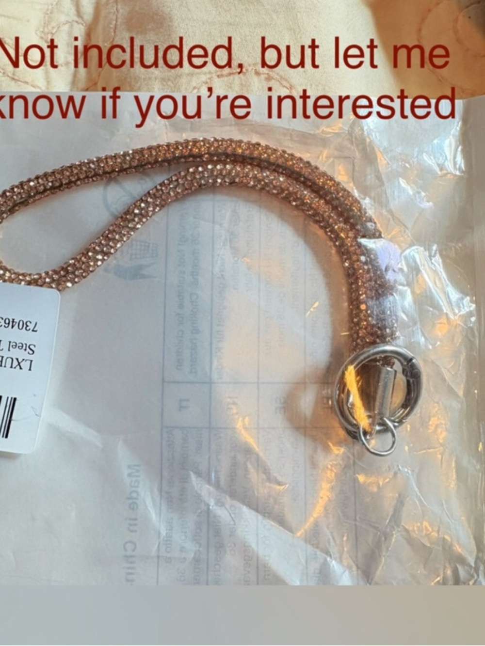 Crystal Pavé Rose Gold Lanyard Necklace - Women Jewelry